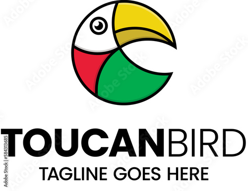 Colorful toucan bird logo