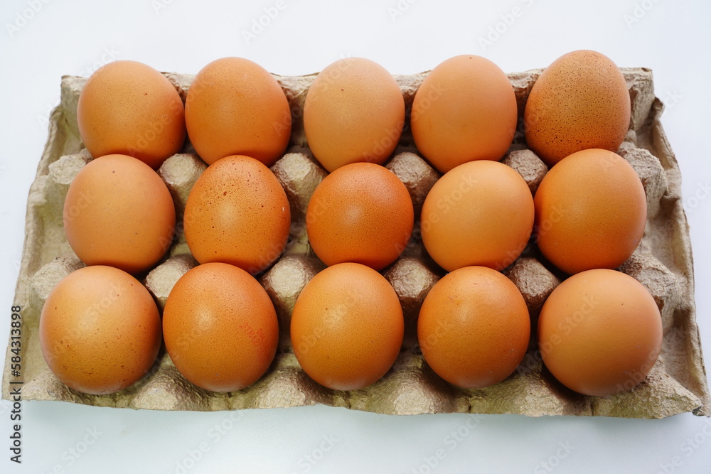 eggs in carton isolated on white background eggs in carton isolated on white background