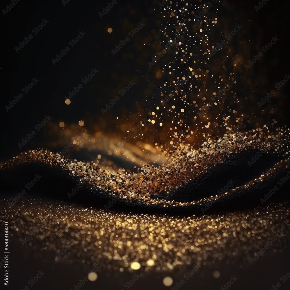 glittering particles wallpaper for gala nights decoration generative ai