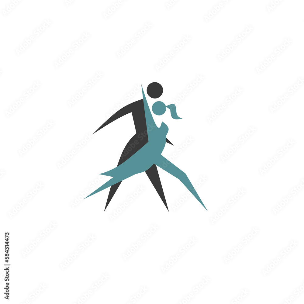 international dance day icon, simple icon dance with elegance concept
