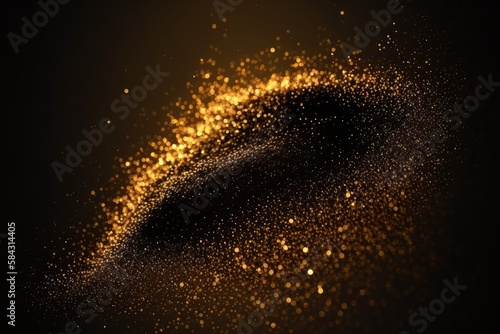 shiny glittering particles banner perfect for decoration generative ai