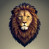 portrait of a lion. Generative ai