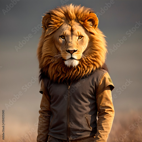portrait of a lion. Generative ai