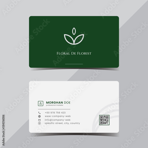 green business card design