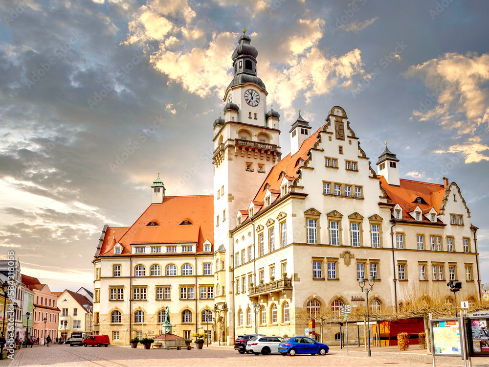 Fototapeta premium Rathaus, Doebeln, Sachsen, Deutschland 