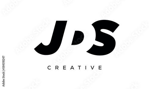 JDS letters negative space logo design. creative typography monogram vector 