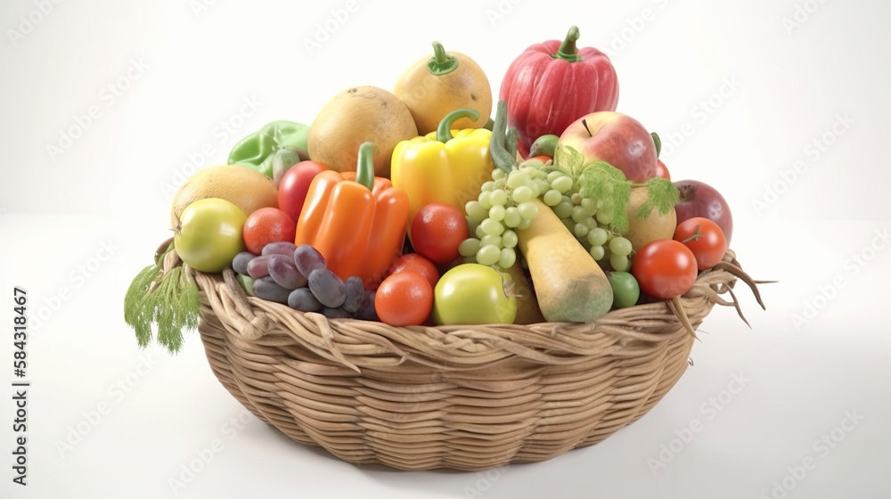 vegetables in a basket vegetables in a basket