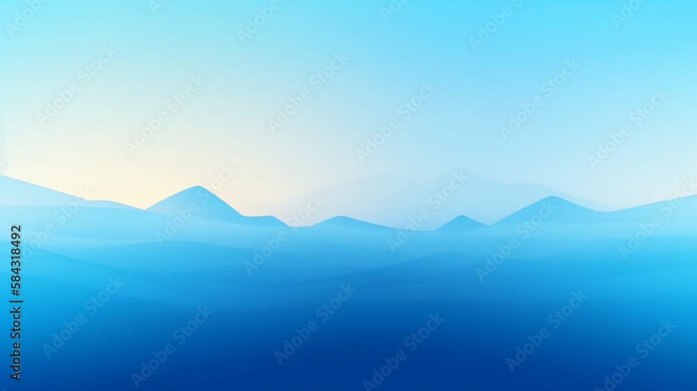 gradient panorama background. blue. generative ai