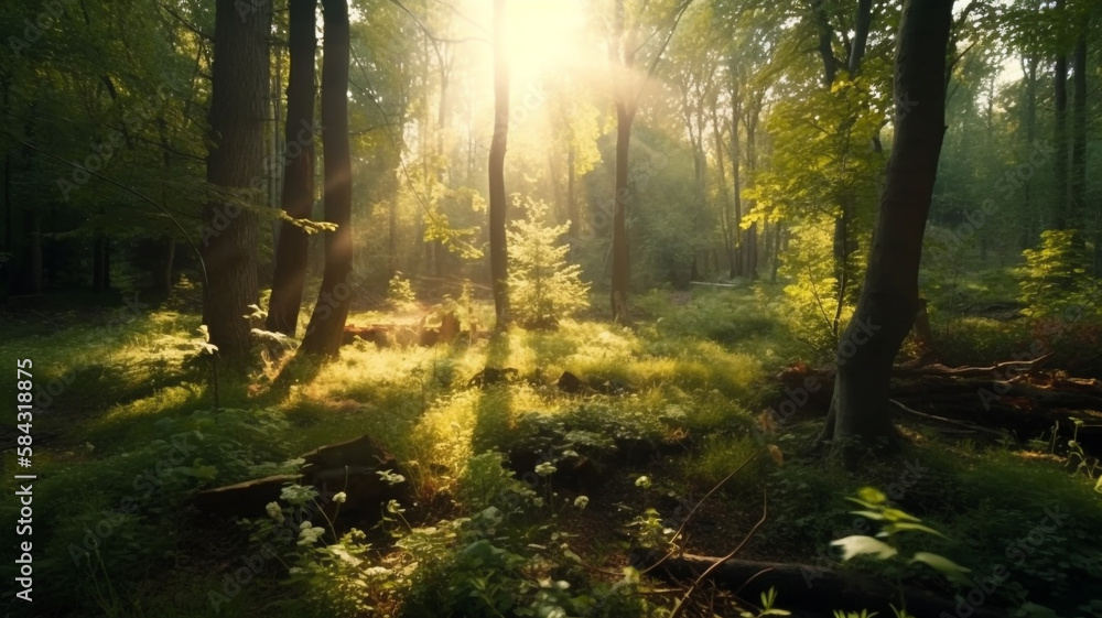 primary forest, nature, generative ai 