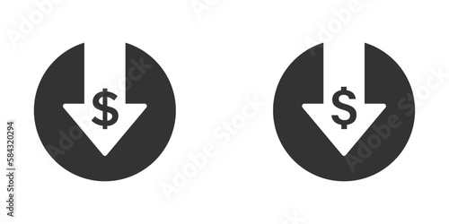 Cost reduction vector icons