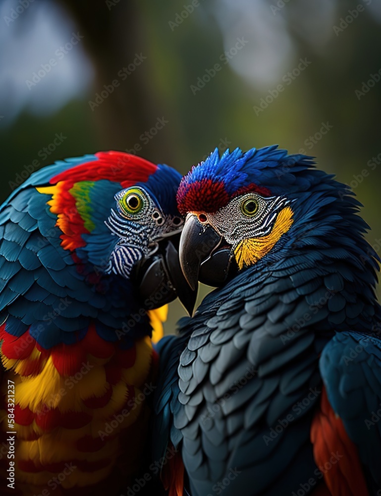 Fototapeta premium Parrot IA generativa