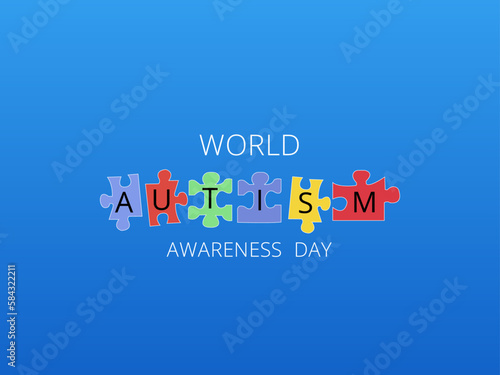 World Autism Awareness Day Concept. 2 April. world autism awareness day banner , poster. Background. Vector illustration.