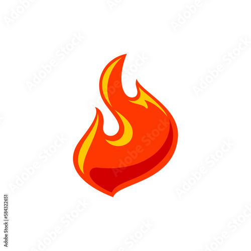 Fire flame for logo, hot blazing symbol, brand sign for your business