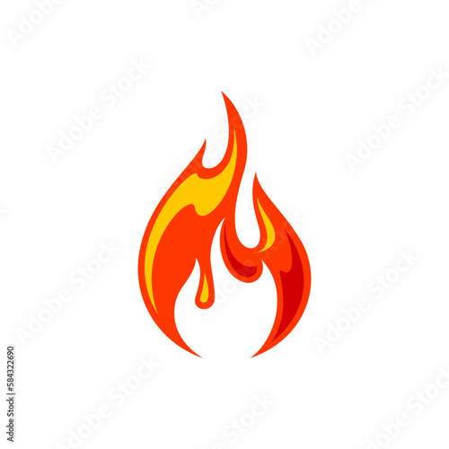 Fire flame for logo, hot blazing symbol, brand sign for your business