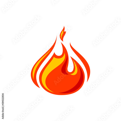 Fire flame for logo, hot blazing symbol, brand sign for your business