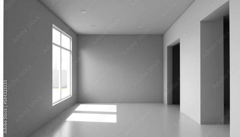 Blank white interior room background ,empty white walls corner and white wood floor contemporary. ai Blank white interior room background ,empty white walls corner and white wood floor contemporary. ai