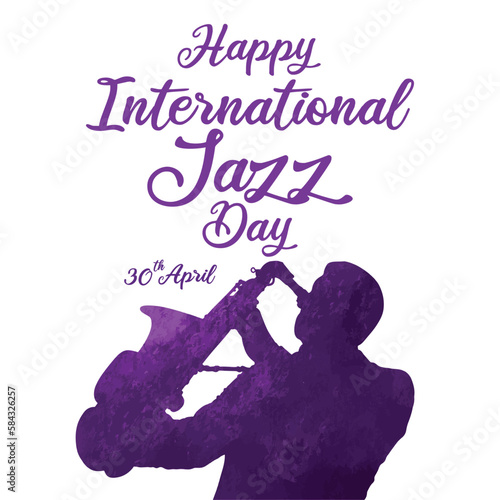 International Jazz Day vector background