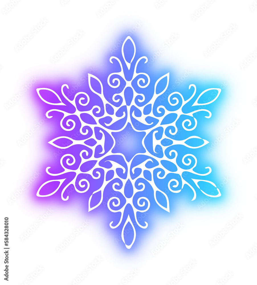 Collection of snowflake neon Collection of snowflake neon