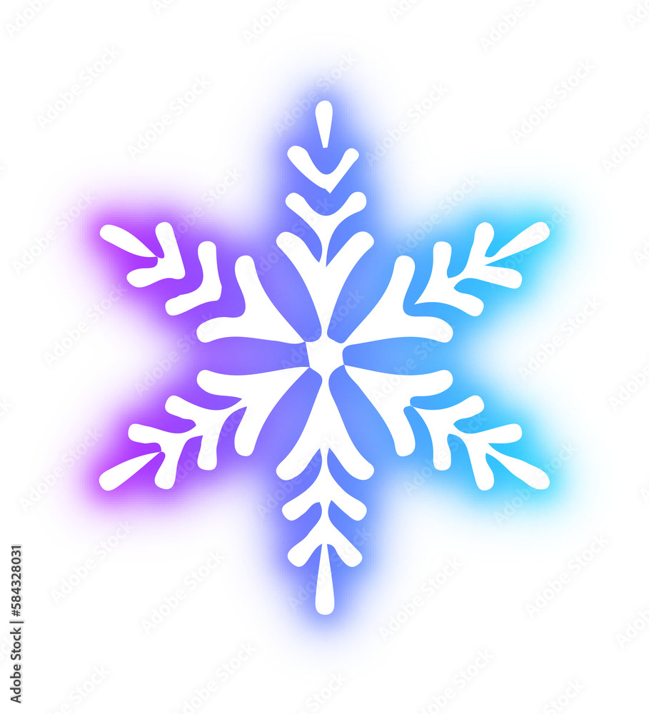 Collection of snowflake neon Collection of snowflake neon