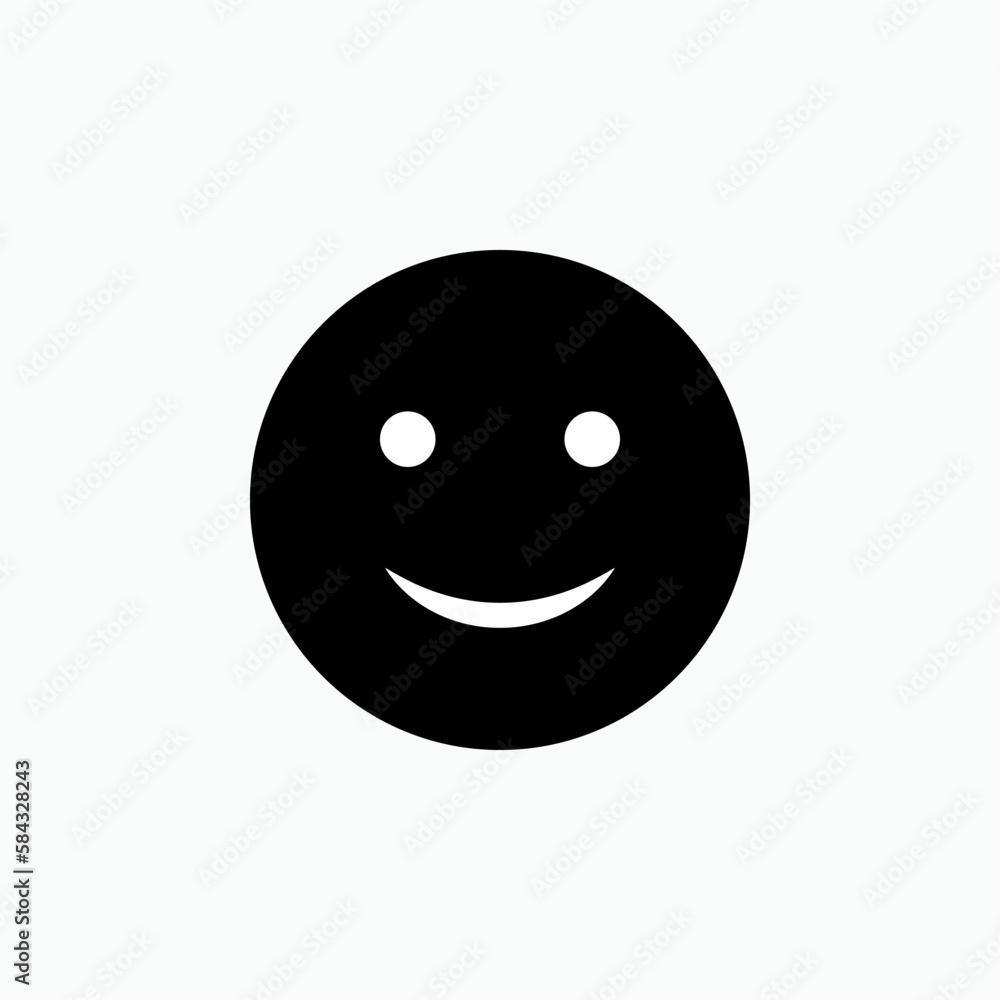 Fototapeta premium Smiley Emoticon, Happy Symbol. Funny Expression. Comedy Movie Genre Icon. 