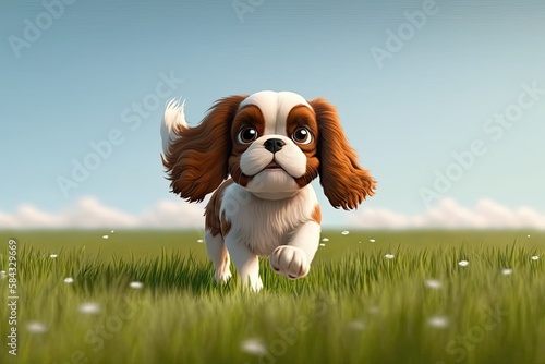 Cute Cartoon King Charles S...