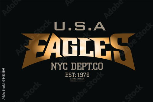 Eagles  typography for print t shirt, vintage design sport, vector illustration Eagles  typography freestyle graphics for t-shirt,