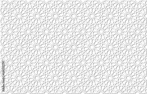 Fototapeta Islamic pattern background shadow