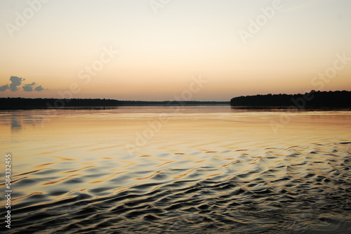 sunset on the river