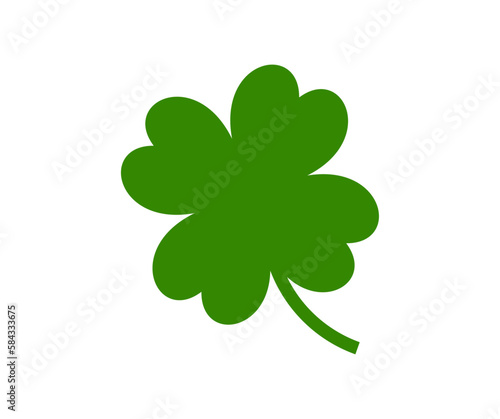Four leaf clover logo design. Clover silhouette. Clover shamrock leaf seamless. Green clover icon vector design and illustration.