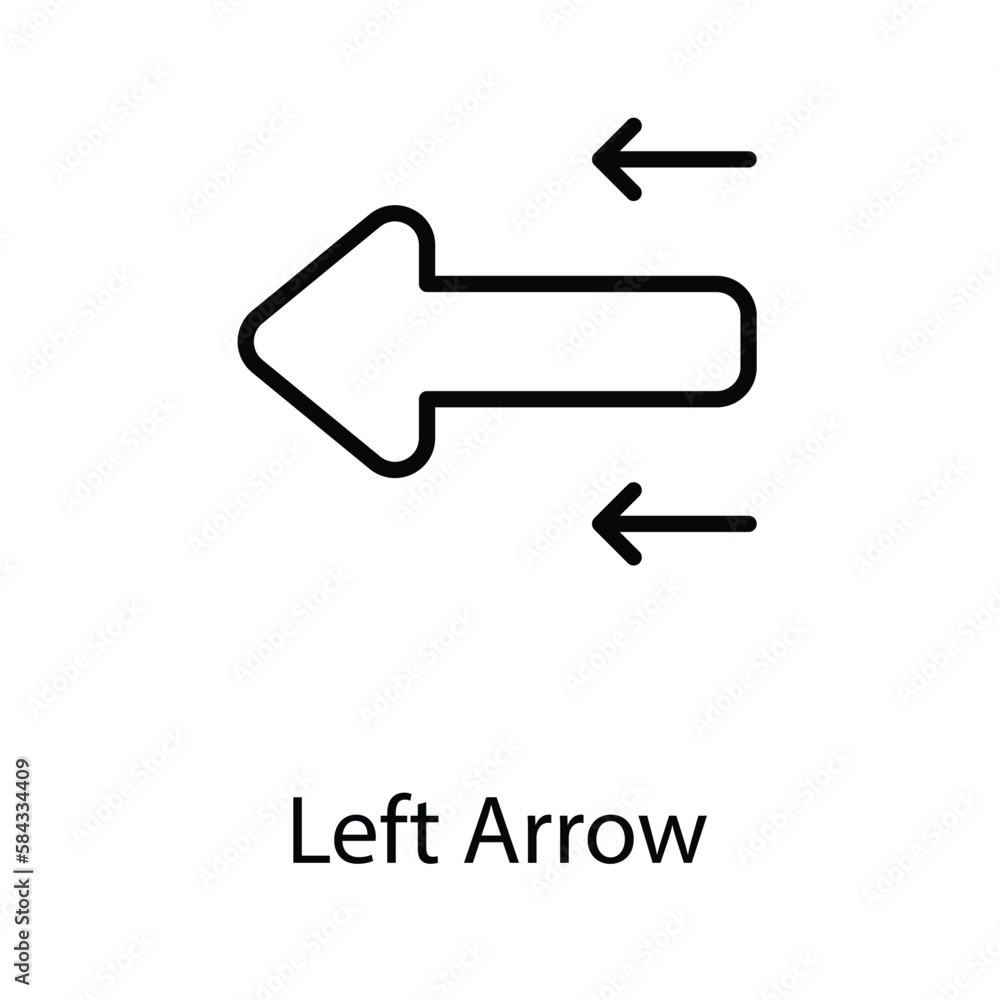 Left arrow icon design stock illustration Left arrow icon design stock illustration