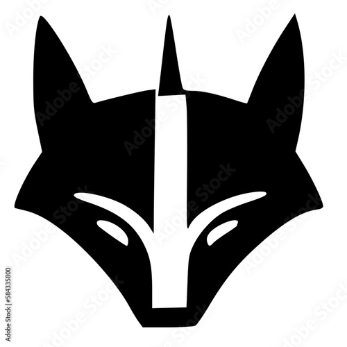 black and white of anubis icon