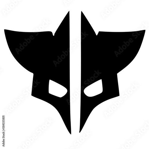 black and white of anubis icon