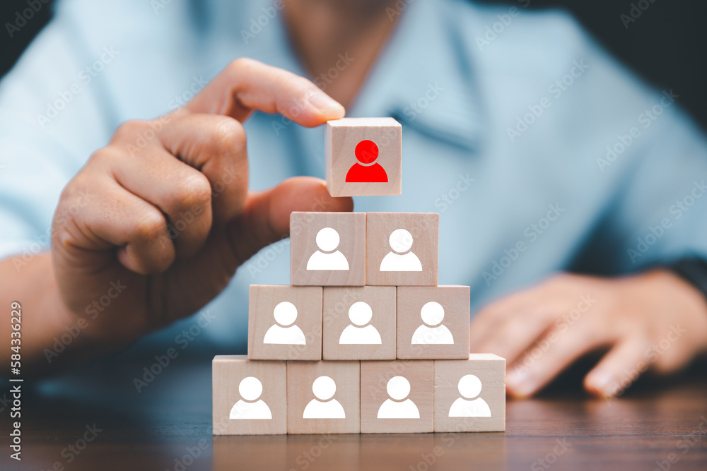 Manager chooses and hiring team for business success. HR manager hand or Employer chooses takes in hand employee. Leader stands out from crowd. Looking for good worker. HR, HRM, HRD concepts Manager chooses and hiring team for business success. HR manager hand or Employer chooses takes in hand employee. Leader stands out from crowd. Looking for good worker. HR, HRM, HRD concepts