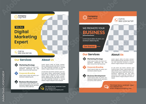 Corporate Business flyer design tempate.