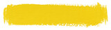Yellow stroke of paint texture isolated on transparent background