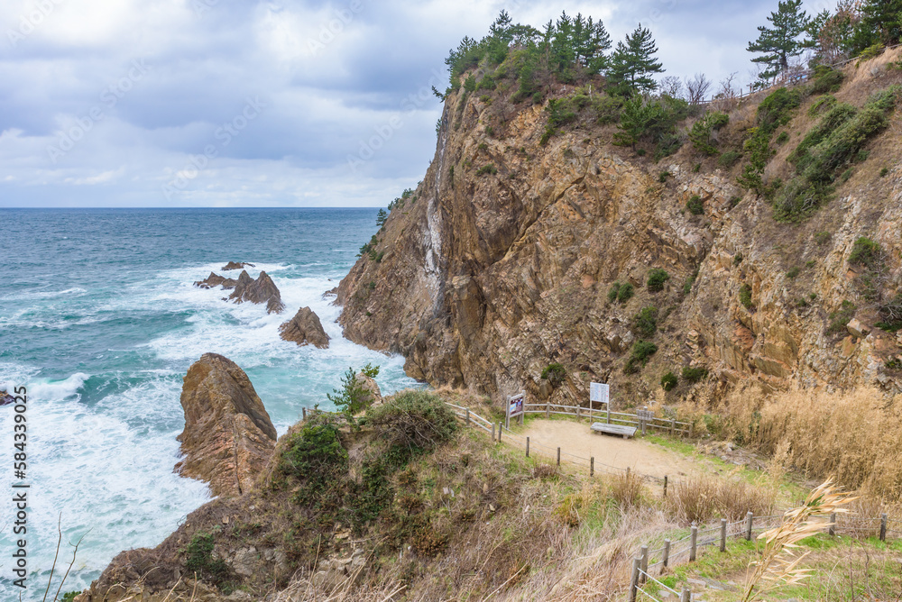 Fototapeta premium Sengasn Matsushima Rock in the Sanin Kaigan National Park, Japan