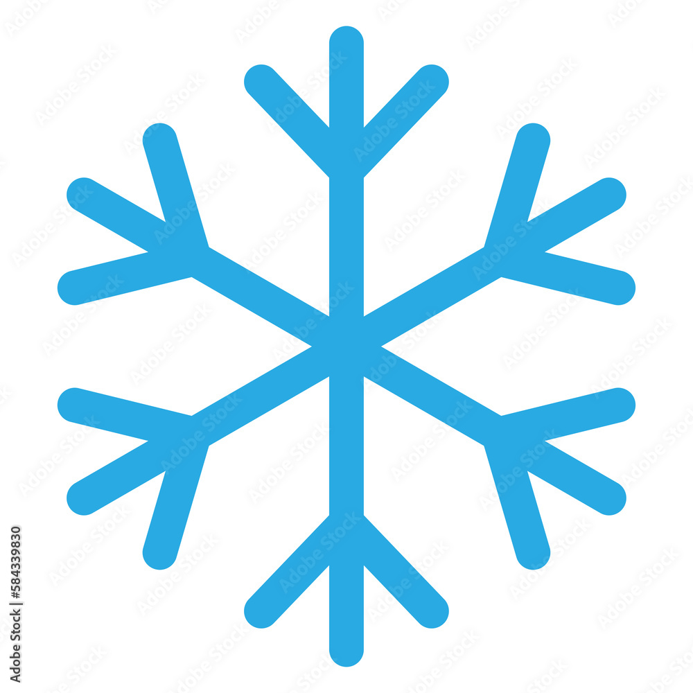 Simple illustration of winter snowflake for Christmas holiday Simple illustration of winter snowflake for Christmas holiday