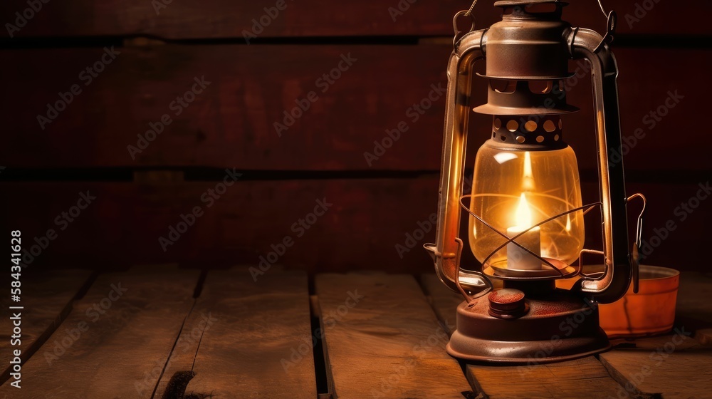 old oil lamp, generative AI