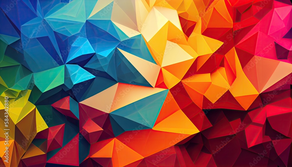 Polygon background vivid colors Polygon background vivid colors