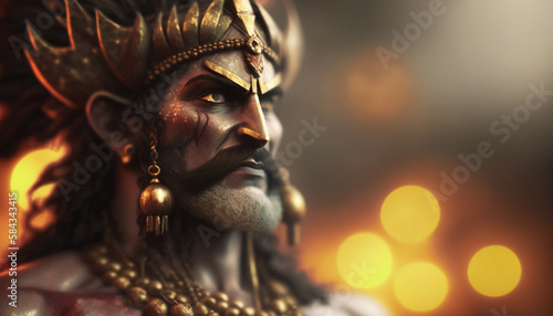 Tela Portrait of Rama, the Hero of the Epic Ramayana