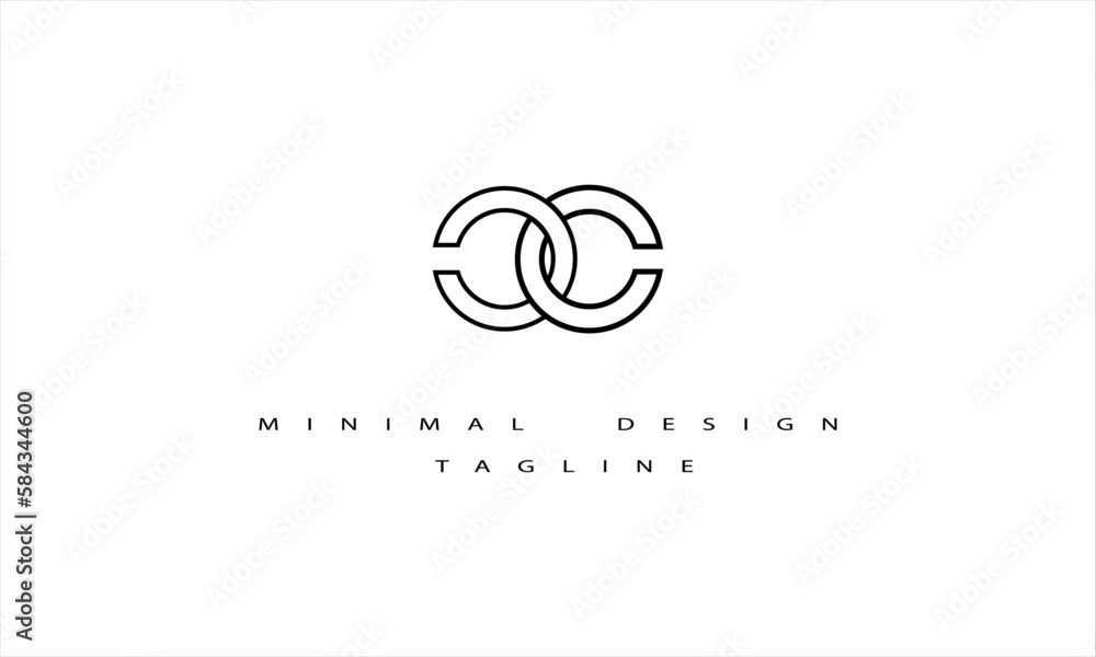 CC Minimal Logo Design Vector Illustration CC Minimal Logo Design Vector Illustration