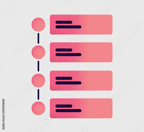 Accordion Website template concept. Icon concept of menu. Html accordion menu for the website. Web interface template. User interface. Chart design illustration.