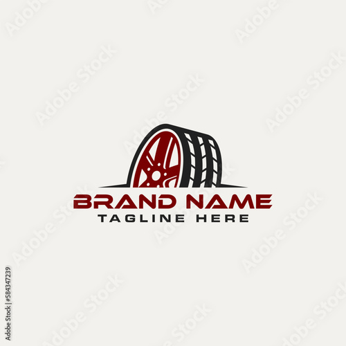 Logo design of automotive with tire image design