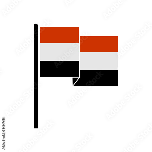 Yemen flags icon set, Yemen independence day icon set vector sign symbol photo