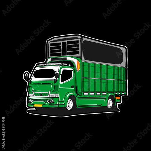 vector illustration of truck canter mania