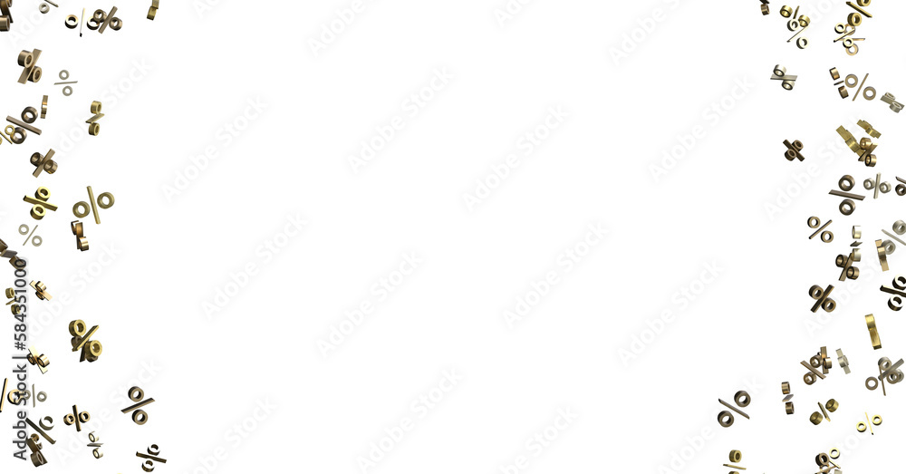 Fototapeta premium percent shopping digital in hand 3d.