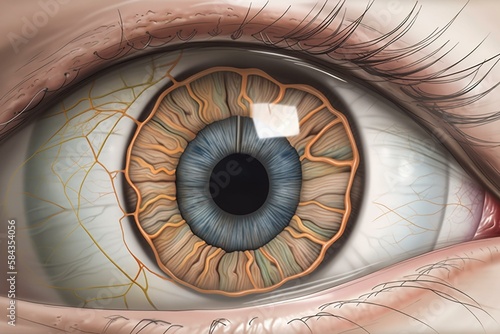 Eye anatomy Generative AI photo