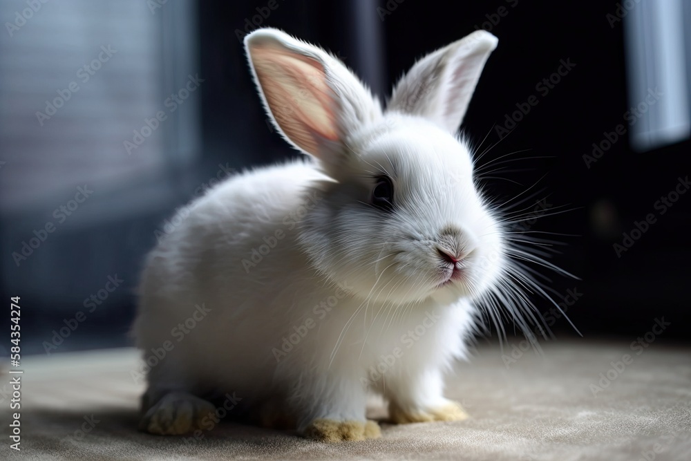 A bunny rabbit outside in the grass A bunny rabbit outside in the grass