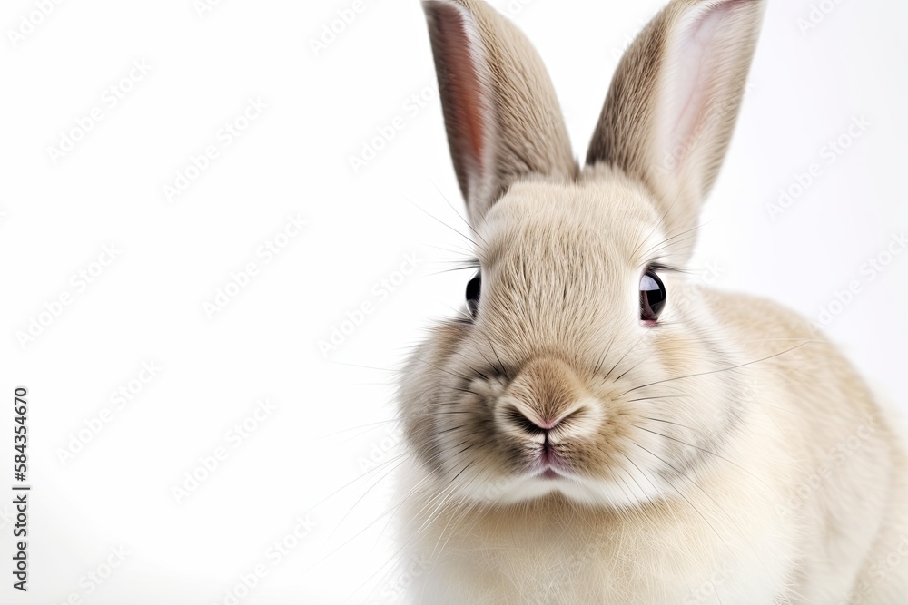 Fototapeta premium A bunny rabbit on a white background