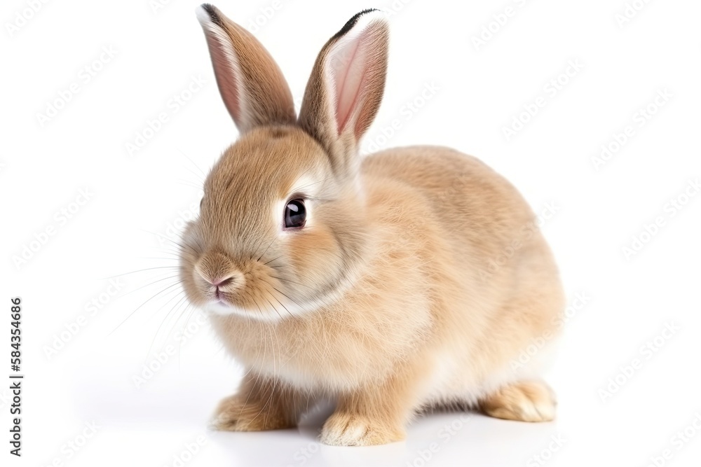 A bunny rabbit on a white background A bunny rabbit on a white background